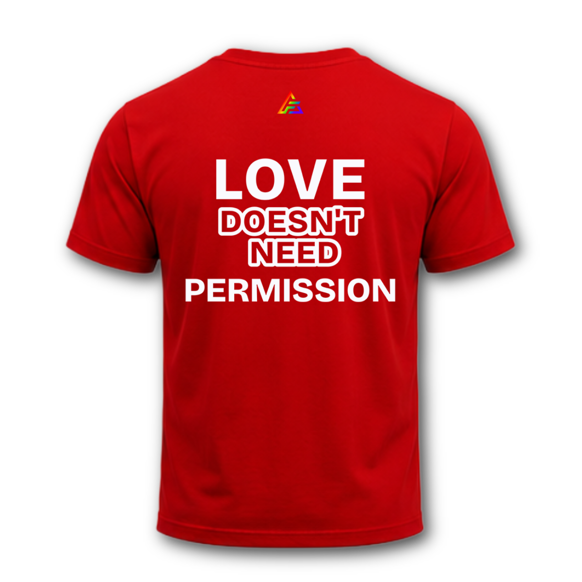 ArtiFacture LOVE DOESN'T NEED PREMISSION PRIDE GRAPHIC T-SHIRT
