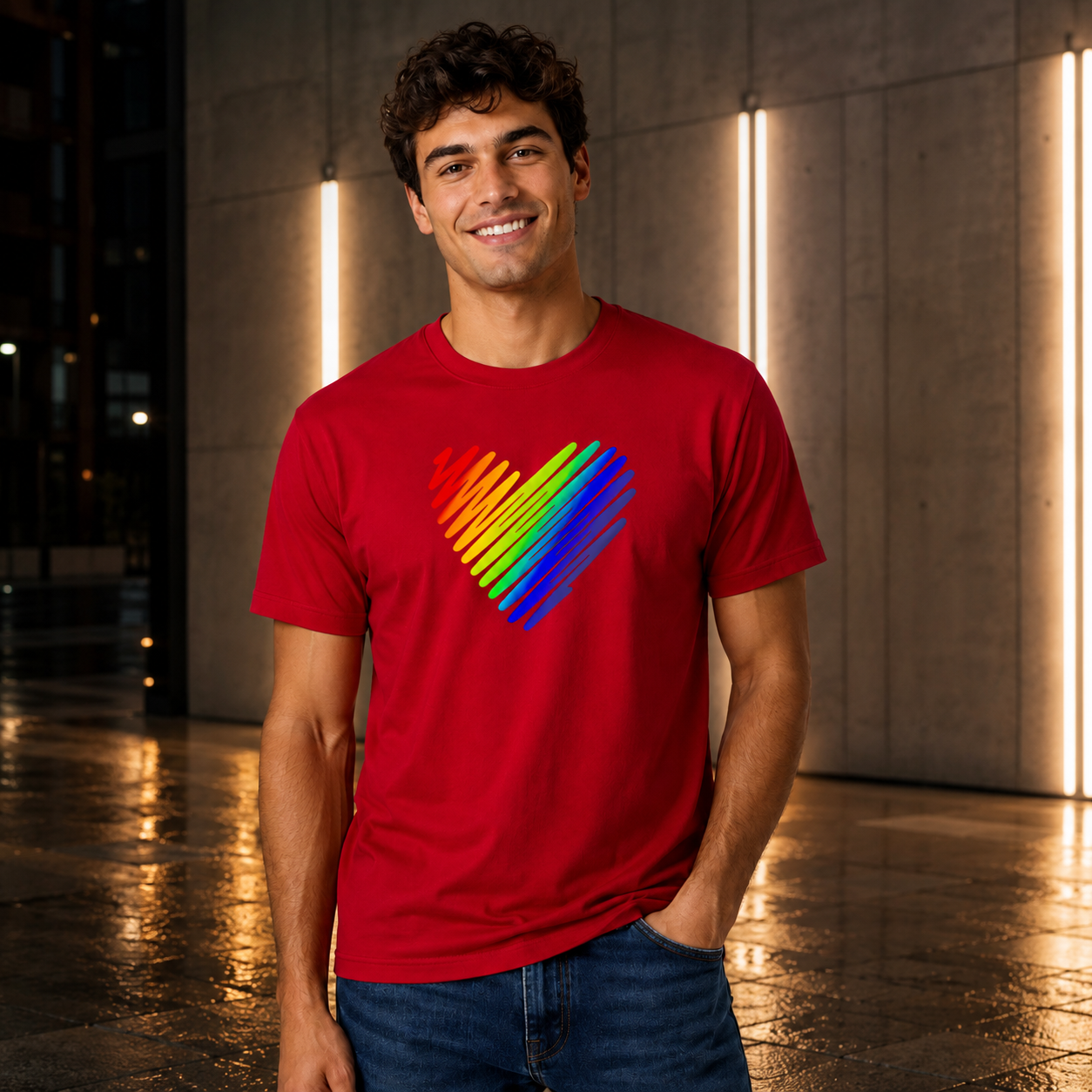 ArtiFacture LOVE DOESN'T NEED PREMISSION PRIDE GRAPHIC T-SHIRT